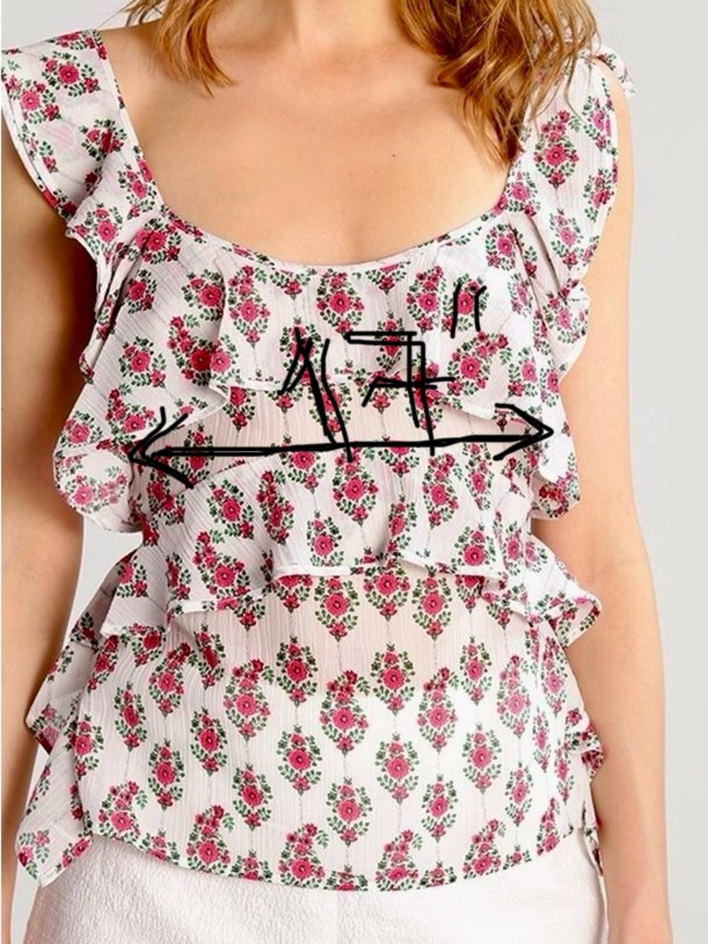 Club Monaco cute floral top - Picture 7 of 9
